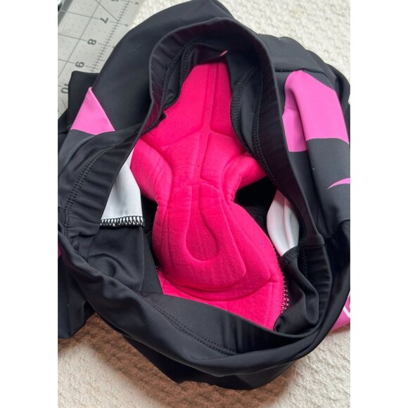 Nooyme Womens Cycling Shorts 3D Padding Black Pink Moisture Wicking Breathable - Picture 6 of 9